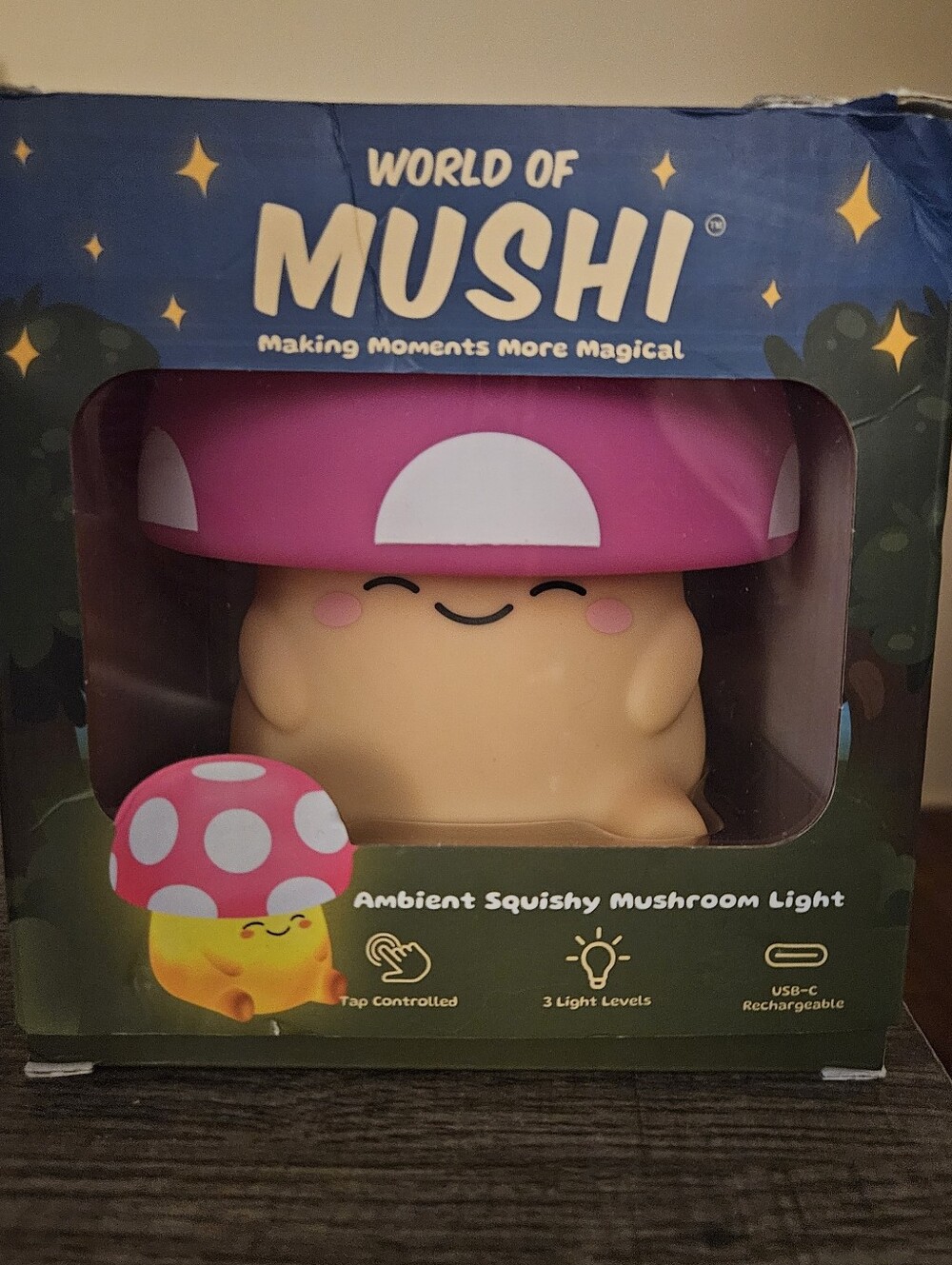 World Of Mushi Pink Mushroom Light